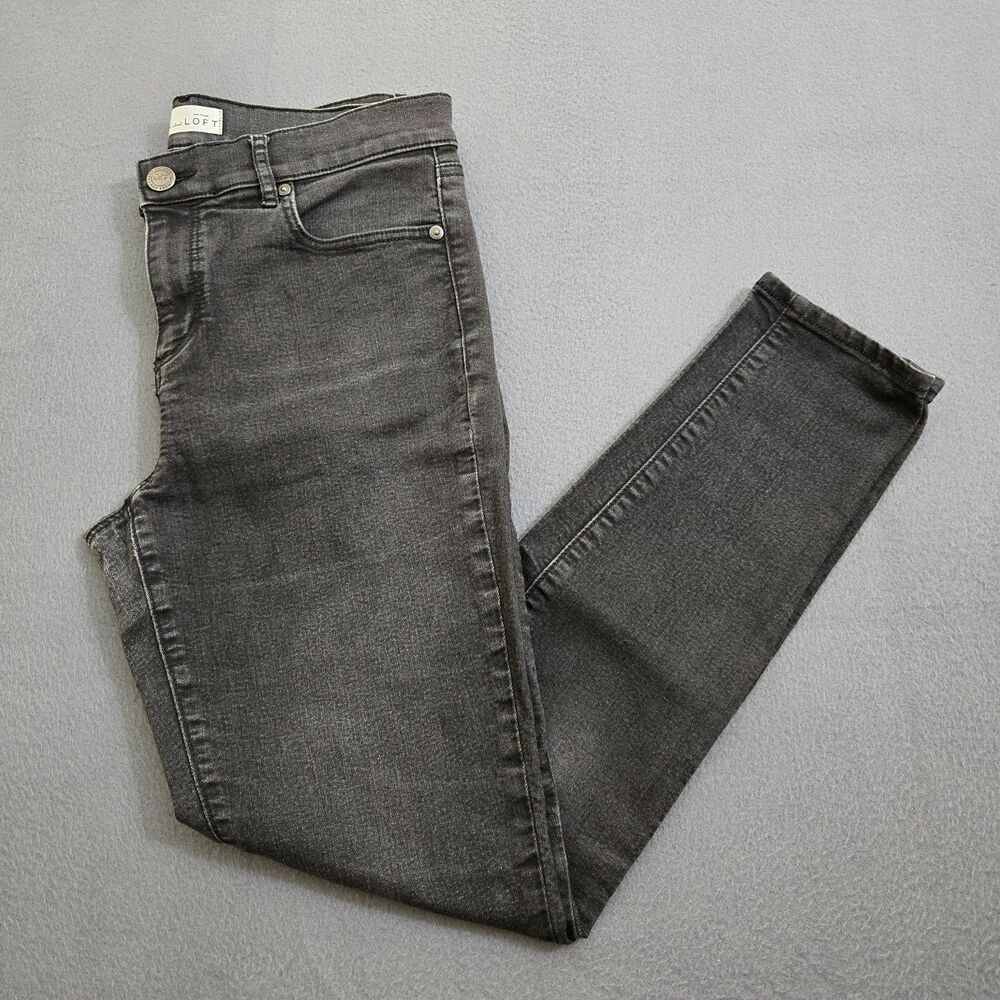Ann Taylor LOFT Women 30/10 Black Modern Skinny Mid Rise Jeans
